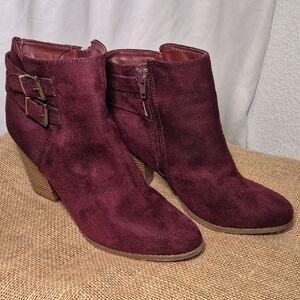 Women's Burgundy Ankle Boots